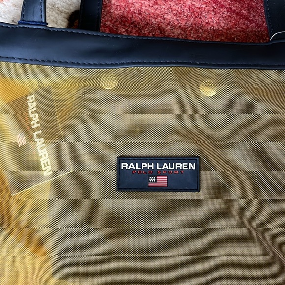 NWT Ralph Lauren Polo Sports Mesh Tote. Yellow - Picture 3 of 6